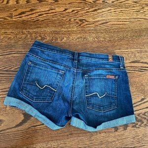 7 for all mankind cuffed jean shorts!